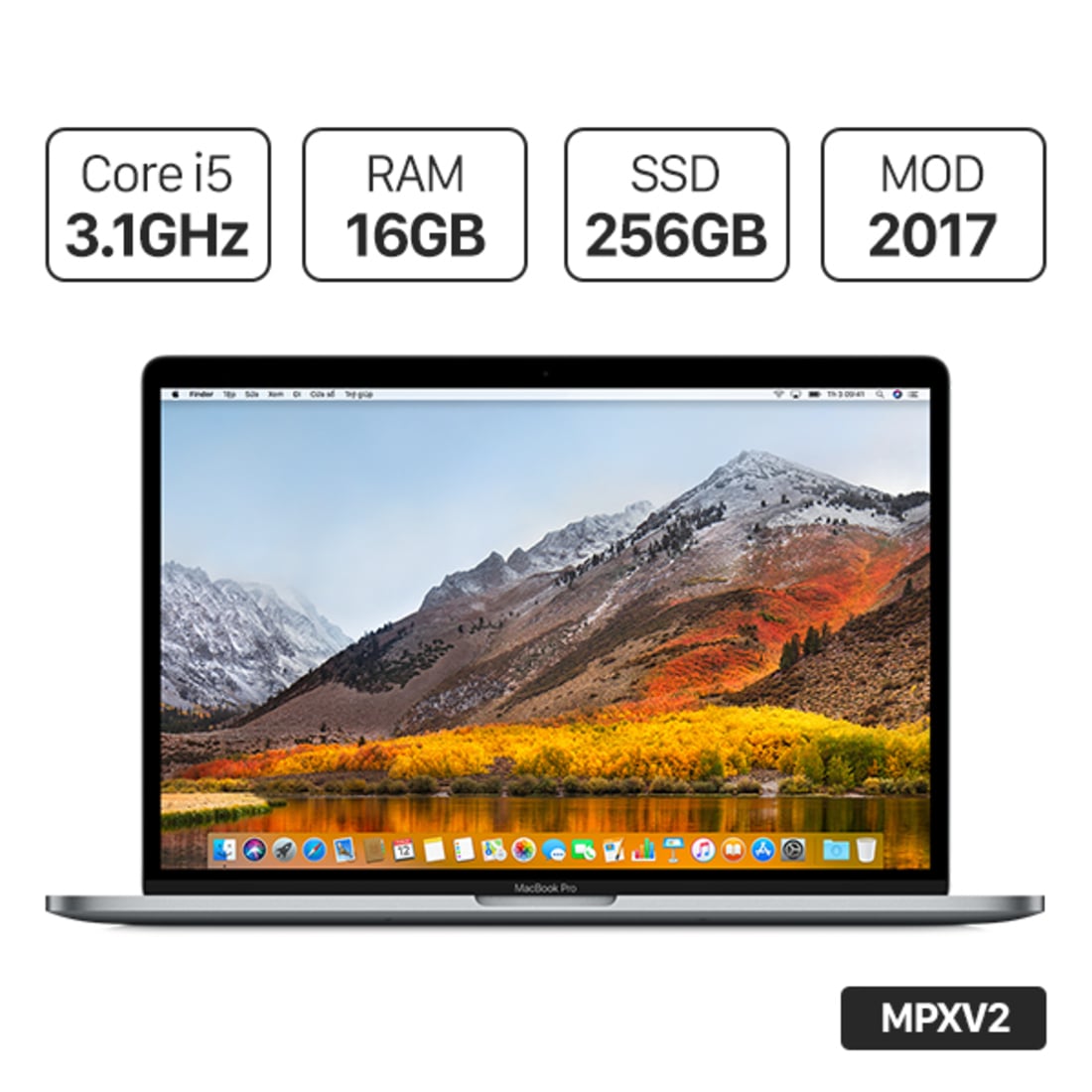 MacBook Pro 2017 13 inch Core i5 16GB 512GB chính hãng T&T Center